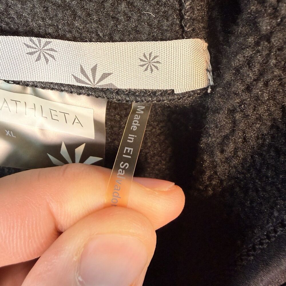 Athleta Black Hoodie Zip Up Women’s Size XL - Picture 5 of 8